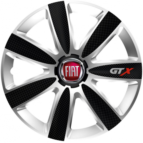 PUKLICE PRE FIAT 15" GTX silver/black 4ks